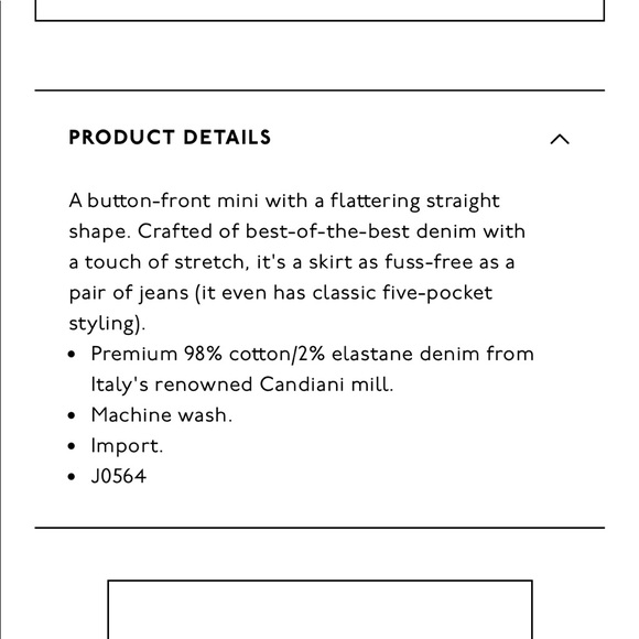 NEW! Madewell button jean skirt size 29 - Picture 5 of 5